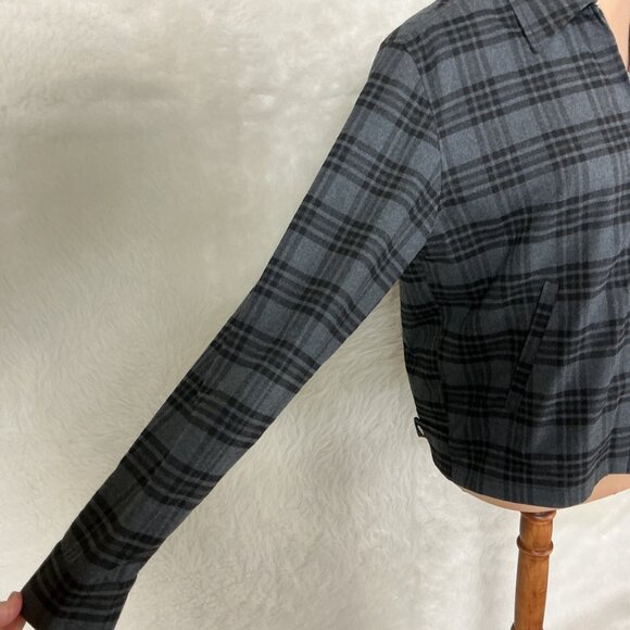 Hope Stockholm Gray & BlackTartan Plaid Fifty Five Jacket NWT Man 46 Woman 38 - Picture 2 of 8